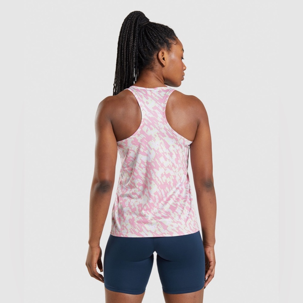 Gymshark training tank Pink and White Women's Tank Top size large